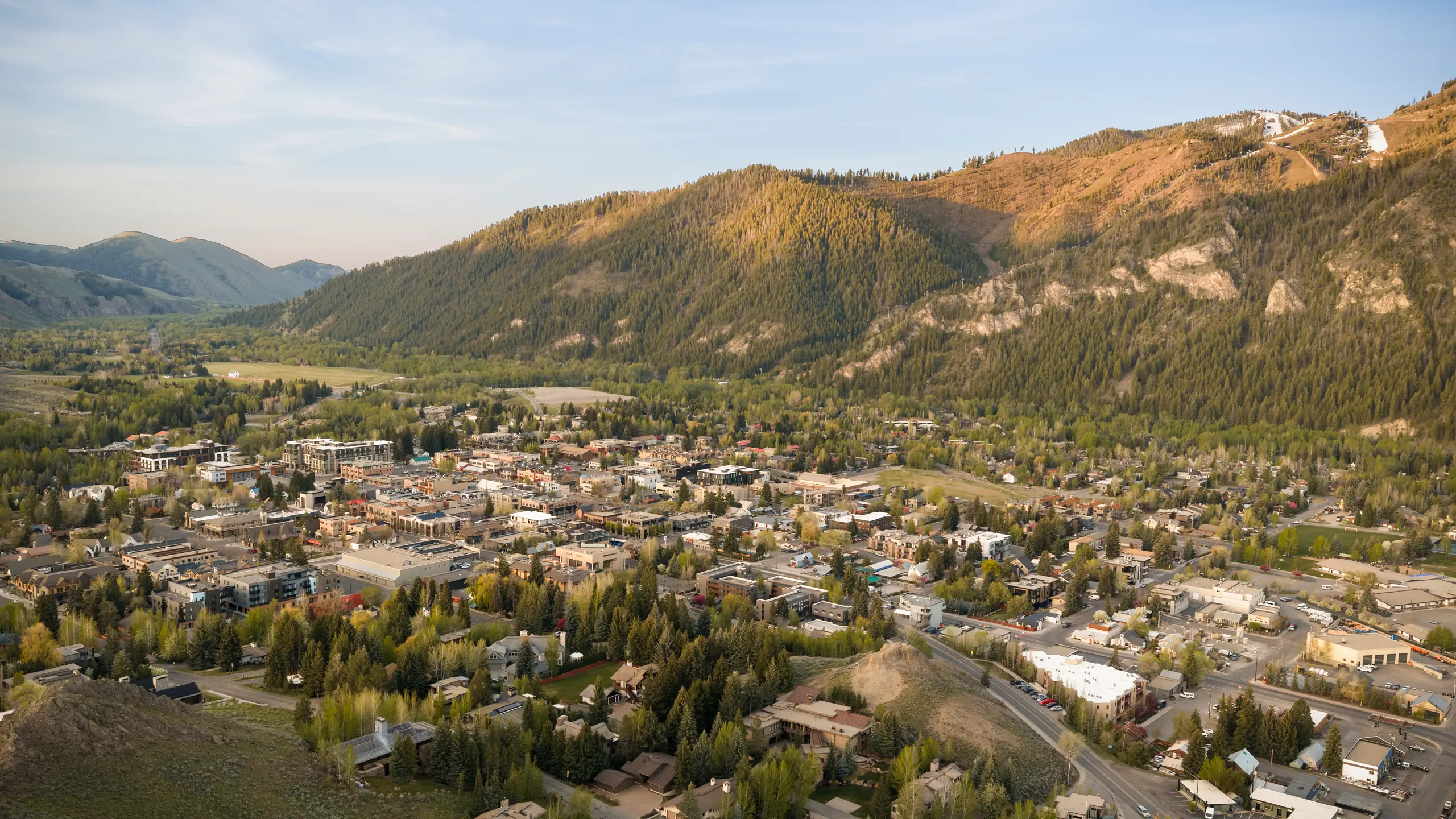 Ketchum and the mountains of the Wood River Valley